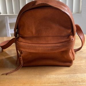 Madewell mini Lorimer leather backpack